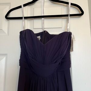 Strapless bridesmaids dress